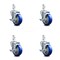 Service Caster 4 Inch Blue Poly Wheel Swivel 3/4 Inch Square Stem Caster Set with Brake SCC SCC-SQ20S414-PPUB-BLUE-TLB-34-4 - alternate 1